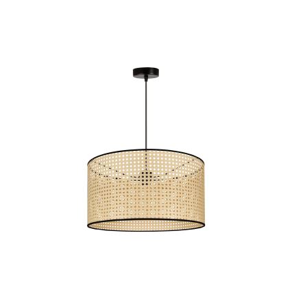 Duolla - Pakabinamas sietynas ROLLER 1xE27/15W/230V diametras 45 cm rotangas/juoda