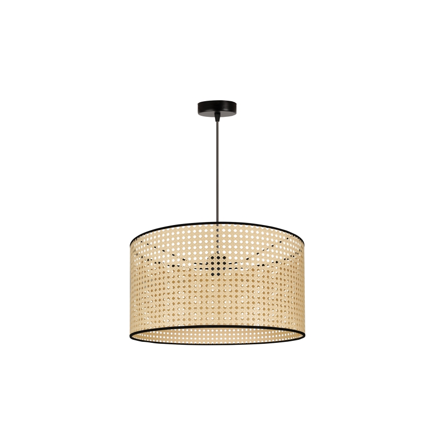 Duolla - Pakabinamas sietynas ROLLER 1xE27/15W/230V diametras 45 cm rotangas/juoda