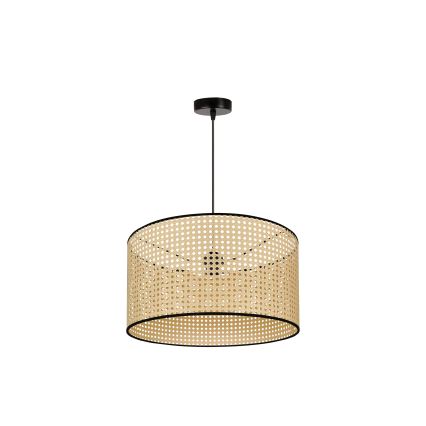 Duolla - Pakabinamas sietynas ROLLER 1xE27/15W/230V diametras 45 cm rotangas/juoda