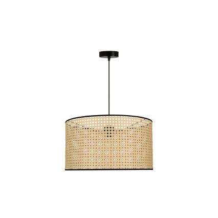Duolla - Pakabinamas sietynas ROLLER 1xE27/15W/230V diametras 45 cm rotangas/juoda