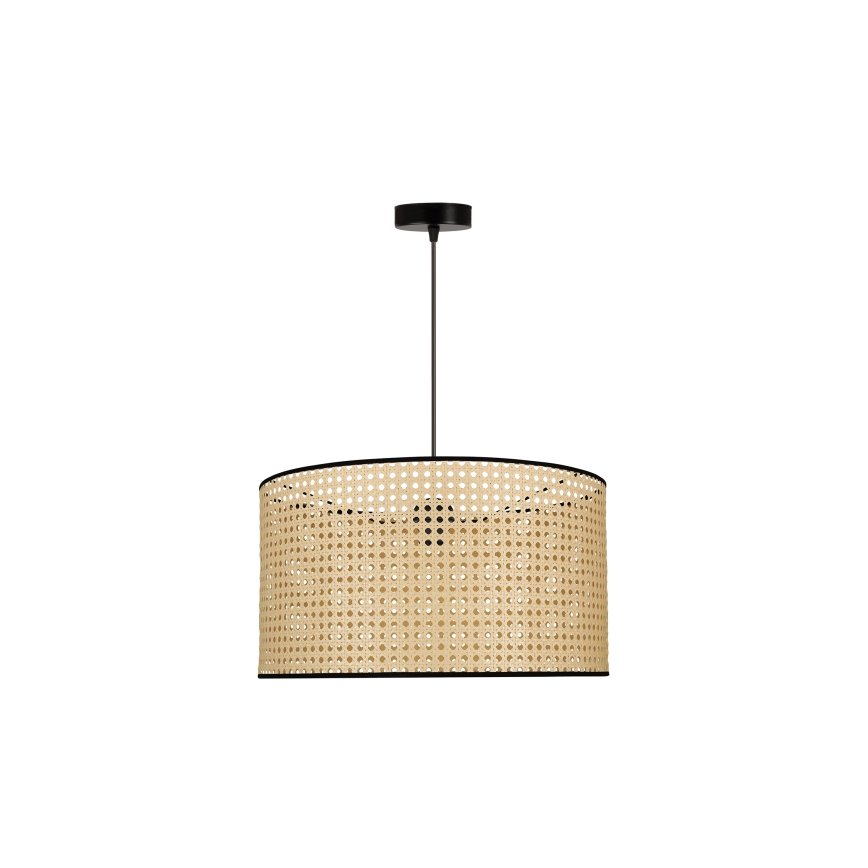 Duolla - Pakabinamas sietynas ROLLER 1xE27/15W/230V diametras 45 cm rotangas/juoda