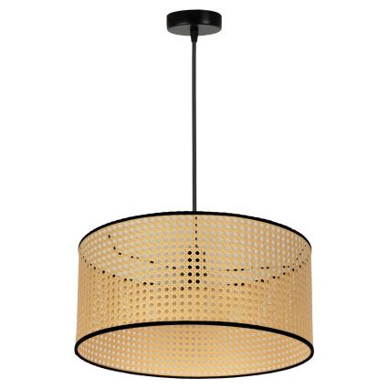Duolla - Pakabinamas sietynas ROLLER 1xE27/15W/230V diametras 45 cm rotangas/juoda