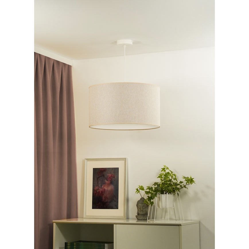 Duolla - Pakabinamas sietynas ROLLER ECO RECYCLING 1xE27/15W/230V diametras 45 cm kreminė