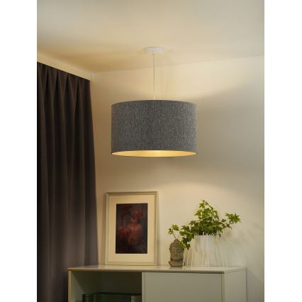 Duolla - Pakabinamas sietynas ROLLER ECO RECYCLING 1xE27/15W/230V diametras 45 cm pilka