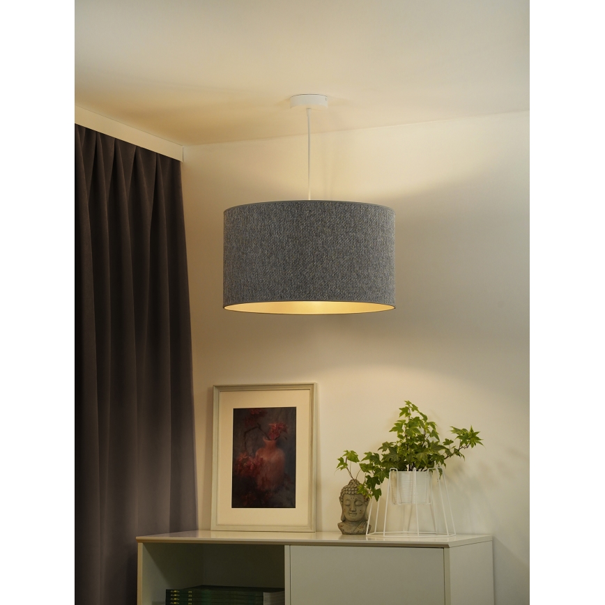 Duolla - Pakabinamas sietynas ROLLER ECO RECYCLING 1xE27/15W/230V diametras 45 cm pilka