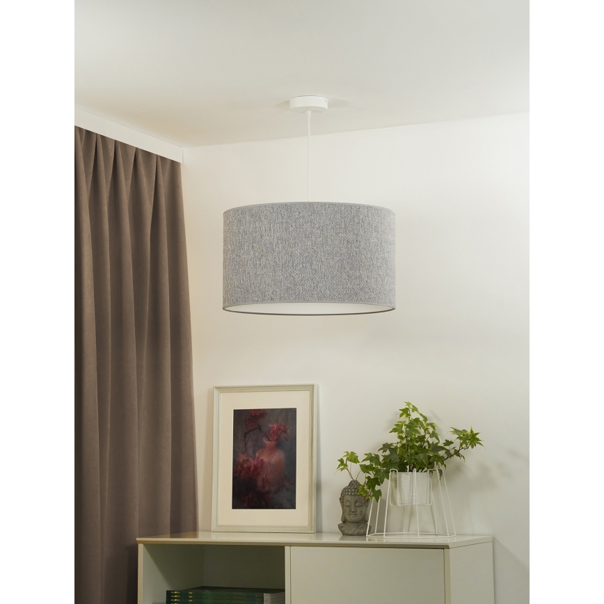 Duolla - Pakabinamas sietynas ROLLER ECO RECYCLING 1xE27/15W/230V diametras 45 cm pilka