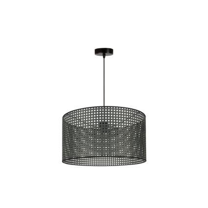 Duolla - Pakabinamas sietynas ROLLER RATTAN 1xE27/15W/230V diametras 45 cm juoda