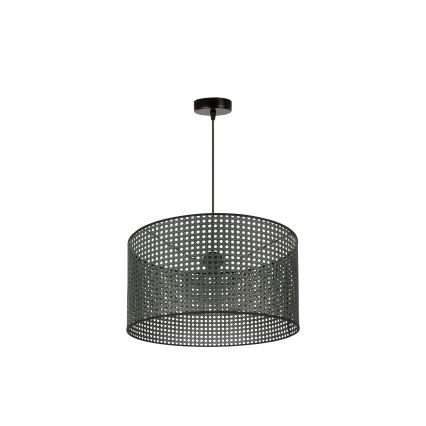 Duolla - Pakabinamas sietynas ROLLER RATTAN 1xE27/15W/230V diametras 45 cm juoda