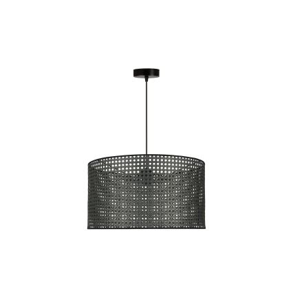 Duolla - Pakabinamas sietynas ROLLER RATTAN 1xE27/15W/230V diametras 45 cm juoda
