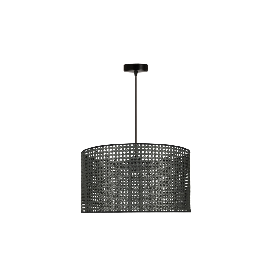 Duolla - Pakabinamas sietynas ROLLER RATTAN 1xE27/15W/230V diametras 45 cm juoda