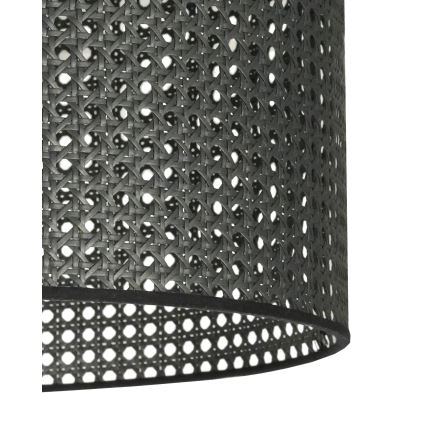 Duolla - Pakabinamas sietynas ROLLER RATTAN 1xE27/15W/230V diametras 45 cm juoda