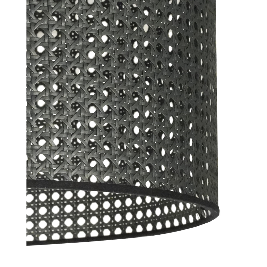 Duolla - Pakabinamas sietynas ROLLER RATTAN 1xE27/15W/230V diametras 45 cm juoda
