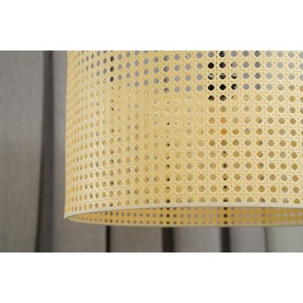 Duolla - Pakabinamas sietynas ROLLER RATTAN 1xE27/15W/230V diametras 45 cm smėlio spalva