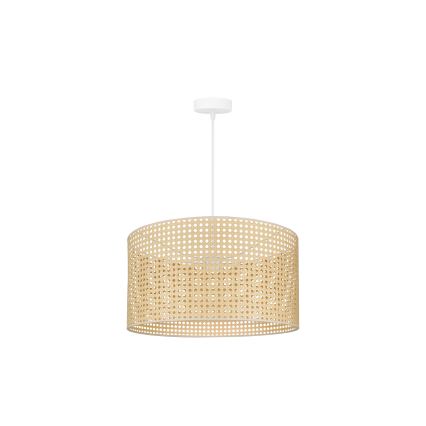 Duolla - Pakabinamas sietynas ROLLER RATTAN 1xE27/15W/230V diametras 45 cm smėlio spalva