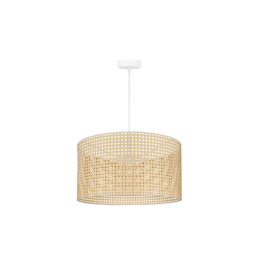 Duolla - Pakabinamas sietynas ROLLER RATTAN 1xE27/15W/230V diametras 45 cm smėlio spalva