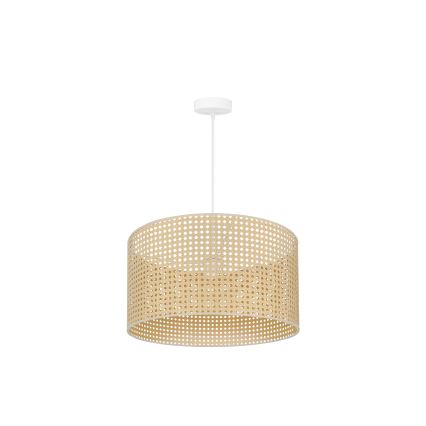 Duolla - Pakabinamas sietynas ROLLER RATTAN 1xE27/15W/230V diametras 45 cm smėlio spalva