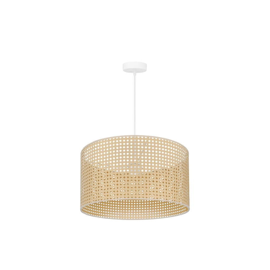 Duolla - Pakabinamas sietynas ROLLER RATTAN 1xE27/15W/230V diametras 45 cm smėlio spalva