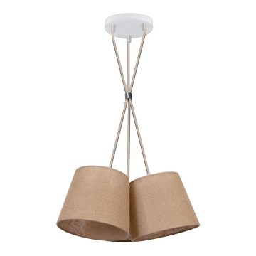 Duolla - Pakabinamas sietynas ROSSA 3xE27/15W/230V diametras 45 cm ruda