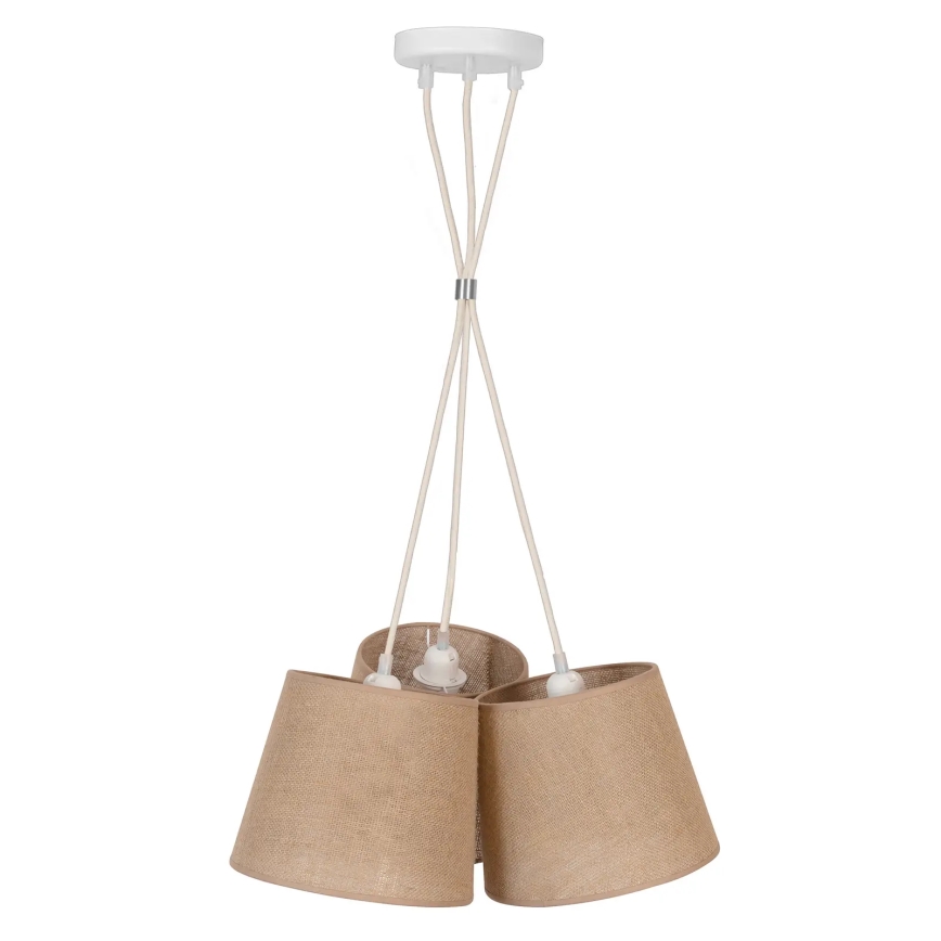 Duolla - Pakabinamas sietynas ROSSA 3xE27/15W/230V diametras 45 cm ruda