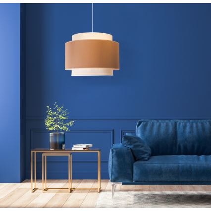 Duolla - Pakabinamas sietynas SOHO 1xE27/40W/230V diametras 40 cm smėlio spalva/kreminė