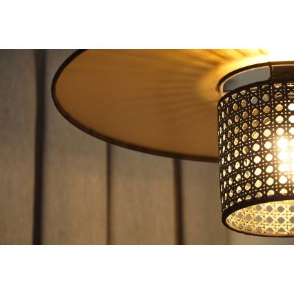 Duolla - Pakabinamas sietynas TOKYO RATTAN 1xE27/15W/230V diametras 50 cm auksas/juoda