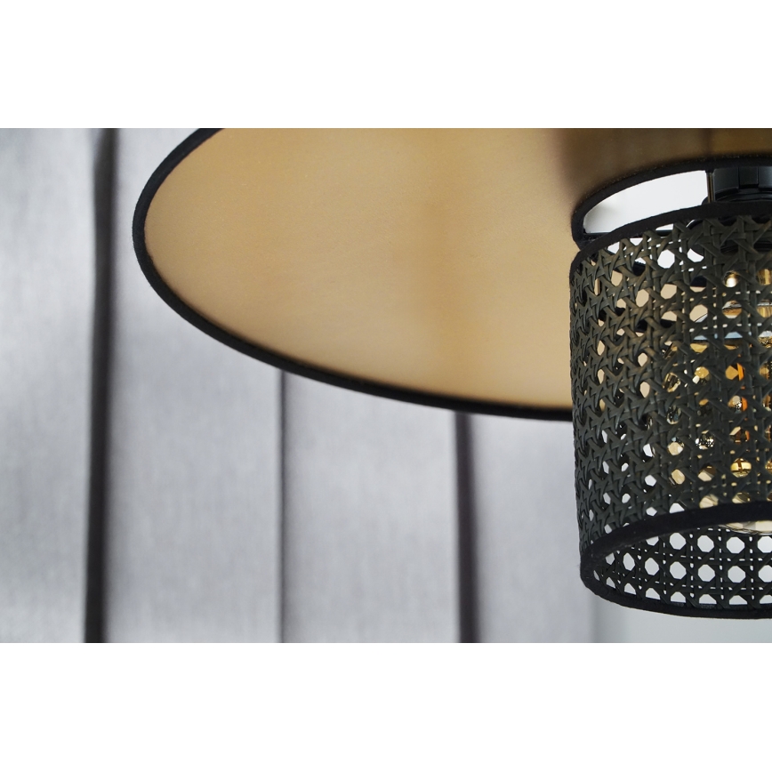 Duolla - Pakabinamas sietynas TOKYO RATTAN 1xE27/15W/230V diametras 50 cm auksas/juoda