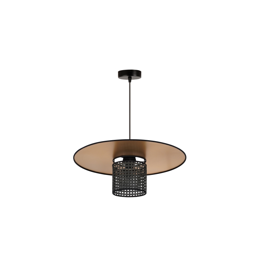Duolla - Pakabinamas sietynas TOKYO RATTAN 1xE27/15W/230V diametras 50 cm auksas/juoda