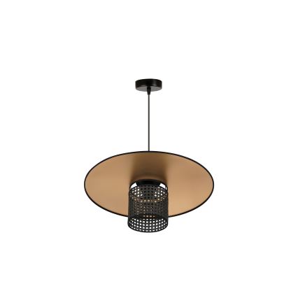 Duolla - Pakabinamas sietynas TOKYO RATTAN 1xE27/15W/230V diametras 50 cm auksas/juoda