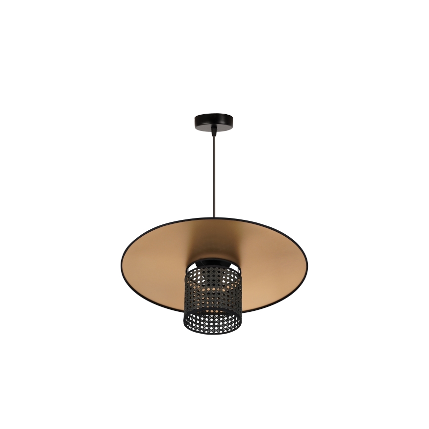 Duolla - Pakabinamas sietynas TOKYO RATTAN 1xE27/15W/230V diametras 50 cm auksas/juoda