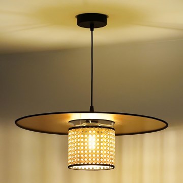 Duolla - Pakabinamas sietynas TOKYO RATTAN 1xE27/15W/230V diametras 50 cm auksas/rotangas