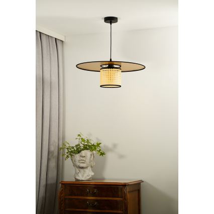 Duolla - Pakabinamas sietynas TOKYO RATTAN 1xE27/15W/230V diametras 50 cm auksas/rotangas