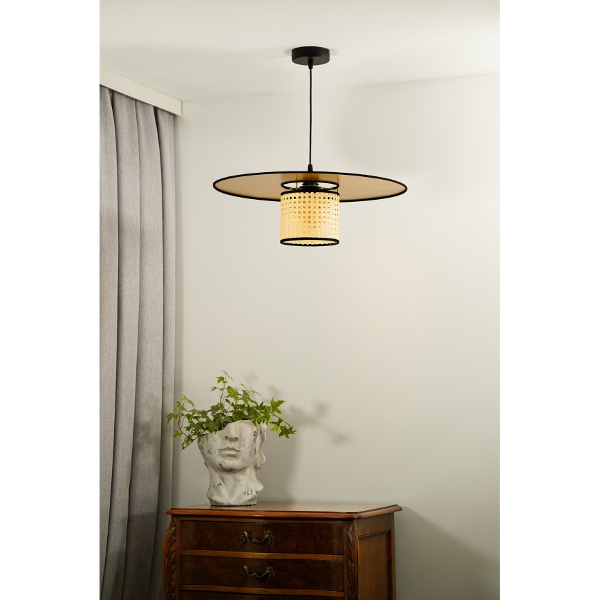 Duolla - Pakabinamas sietynas TOKYO RATTAN 1xE27/15W/230V diametras 50 cm auksas/rotangas