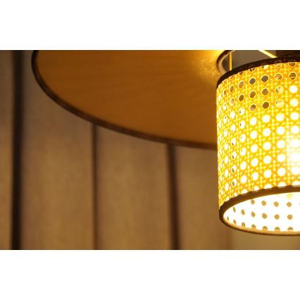 Duolla - Pakabinamas sietynas TOKYO RATTAN 1xE27/15W/230V diametras 50 cm auksas/rotangas