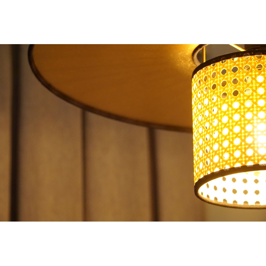 Duolla - Pakabinamas sietynas TOKYO RATTAN 1xE27/15W/230V diametras 50 cm auksas/rotangas