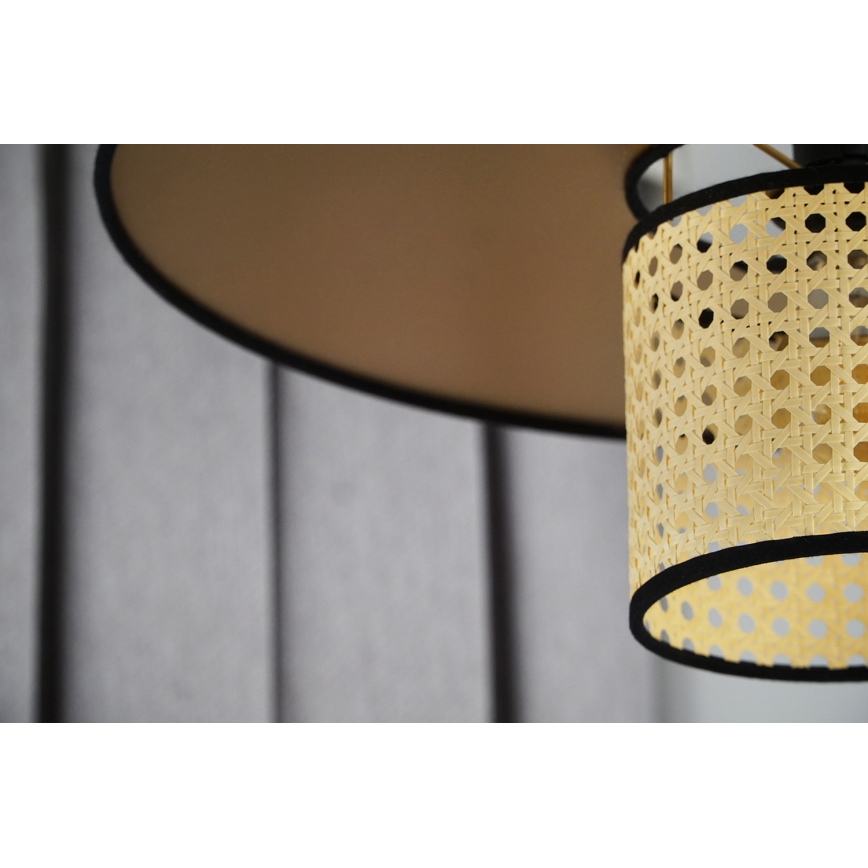 Duolla - Pakabinamas sietynas TOKYO RATTAN 1xE27/15W/230V diametras 50 cm auksas/rotangas