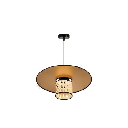 Duolla - Pakabinamas sietynas TOKYO RATTAN 1xE27/15W/230V diametras 50 cm auksas/rotangas