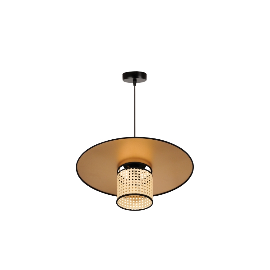 Duolla - Pakabinamas sietynas TOKYO RATTAN 1xE27/15W/230V diametras 50 cm auksas/rotangas