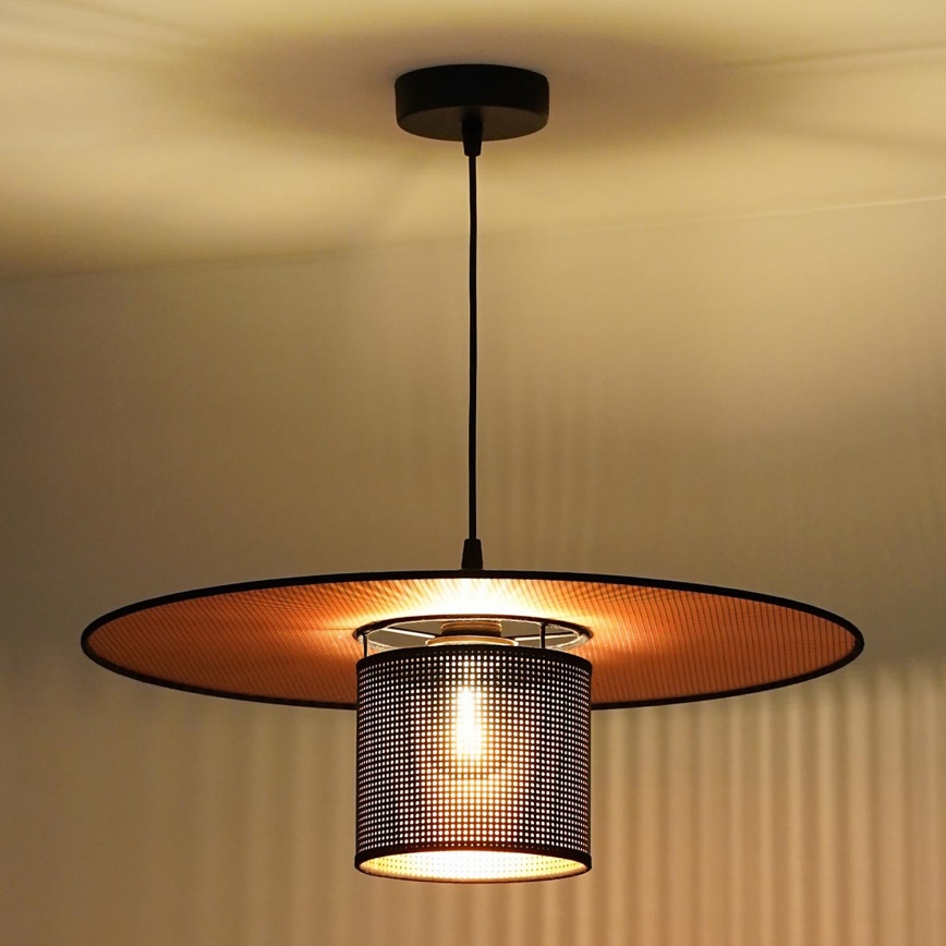 Duolla - Pakabinamas sietynas TOKYO SHINY 1xE27/15W/230V diametras 50 cm juoda/varis