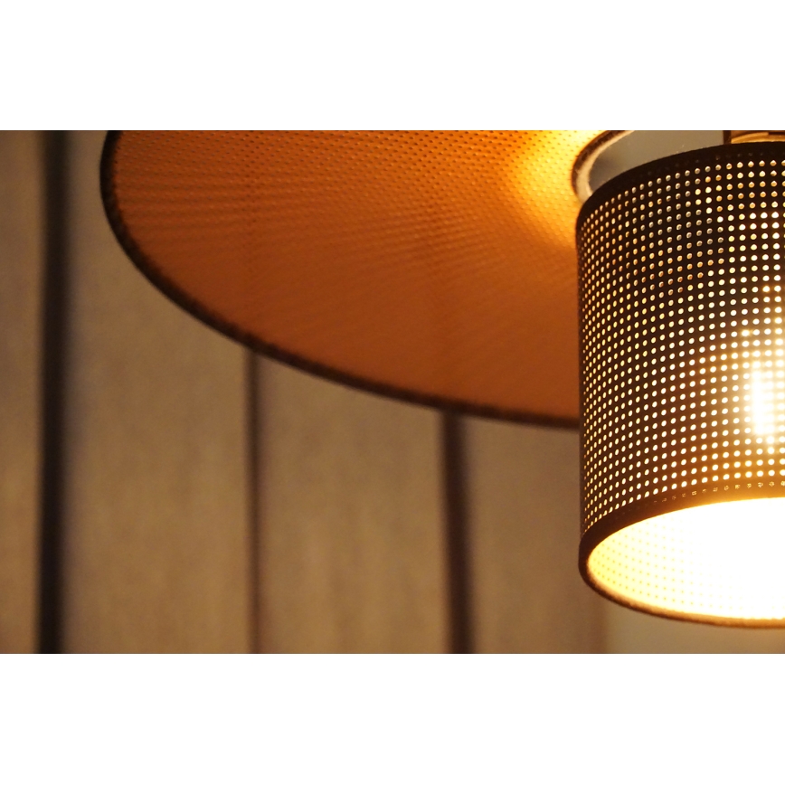 Duolla - Pakabinamas sietynas TOKYO SHINY 1xE27/15W/230V diametras 50 cm juoda/varis