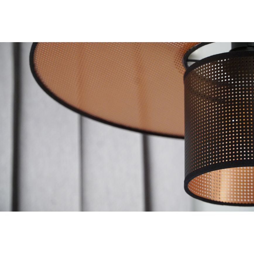 Duolla - Pakabinamas sietynas TOKYO SHINY 1xE27/15W/230V diametras 50 cm juoda/varis