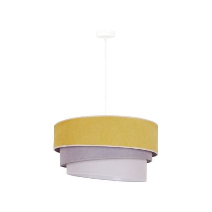 Duolla - Pakabinamas sietynas TRIO 1xE27/15W/230V diametras 45 cm geltona/pilka/balta