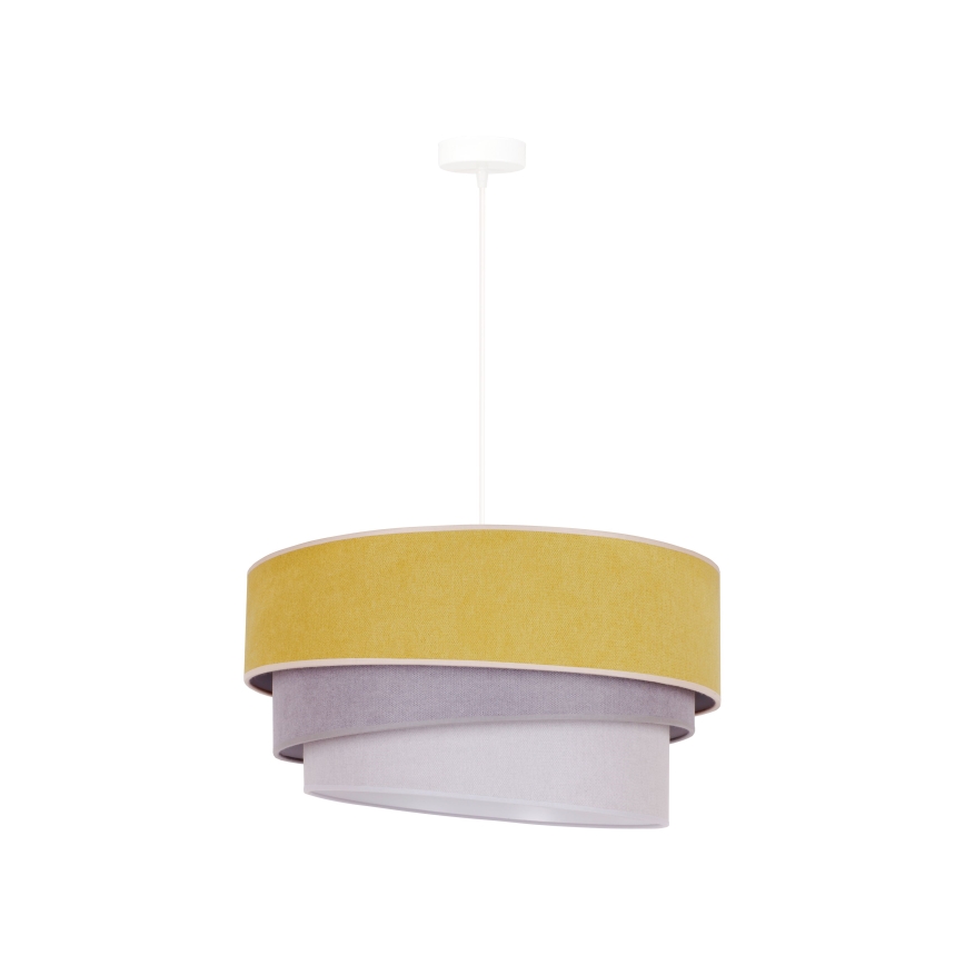 Duolla - Pakabinamas sietynas TRIO 1xE27/15W/230V diametras 45 cm geltona/pilka/balta
