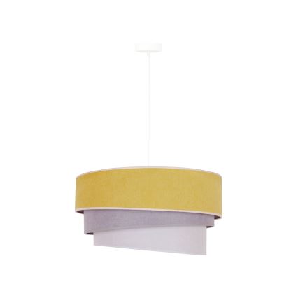 Duolla - Pakabinamas sietynas TRIO 1xE27/15W/230V diametras 45 cm geltona/pilka/balta