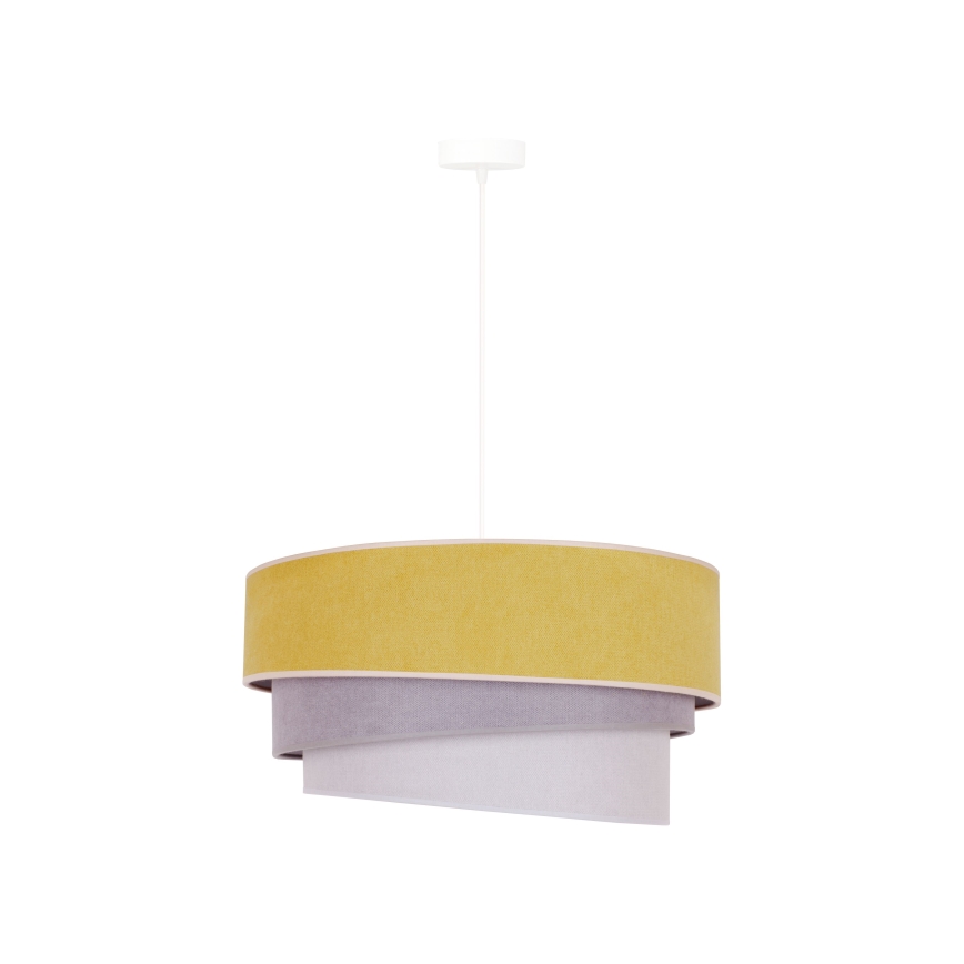 Duolla - Pakabinamas sietynas TRIO 1xE27/15W/230V diametras 45 cm geltona/pilka/balta