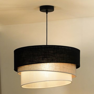 Duolla - Pakabinamas sietynas TRIO 1xE27/15W/230V diametras 45 cm juoda/pilka/balta