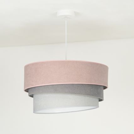 Duolla - Pakabinamas sietynas TRIO 1xE27/15W/230V diametras 45 cm rausva/pilka/balta