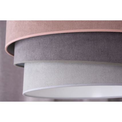 Duolla - Pakabinamas sietynas TRIO 1xE27/15W/230V diametras 45 cm rausva/pilka/balta