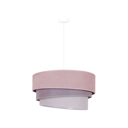 Duolla - Pakabinamas sietynas TRIO 1xE27/15W/230V diametras 45 cm rausva/pilka/balta