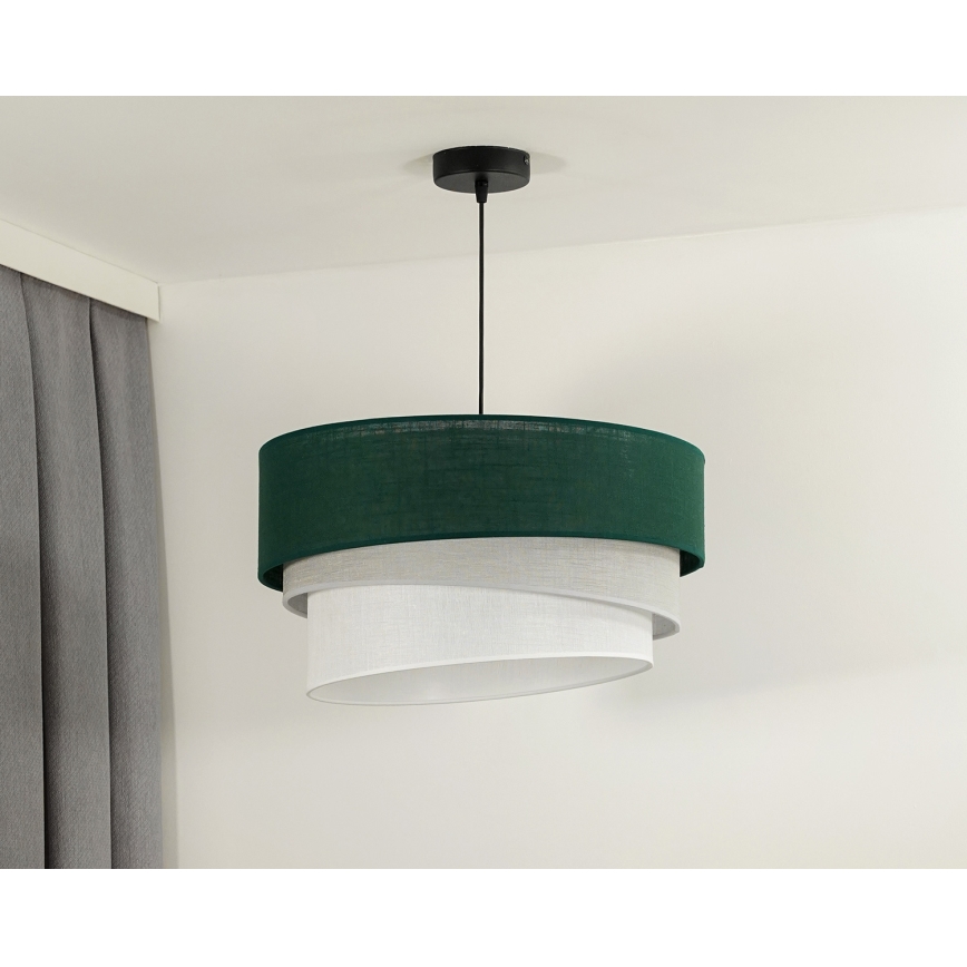 Duolla - Pakabinamas sietynas TRIO 1xE27/15W/230V diametras 45 cm žalia/pilka/balta