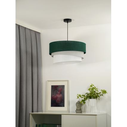 Duolla - Pakabinamas sietynas TRIO 1xE27/15W/230V diametras 45 cm žalia/pilka/balta